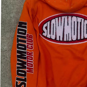 Vente chaude, confortable, en stock, coton mélangé, respirant, nouveau style, sweat-shirts personnalisés pour hommes, broderie en chenille - Product Image 6