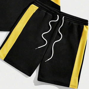 2025 hiver velours T-Shirt Shorts ensemble hommes rue mode décontracté lâche coton vêtements de créateur-OEM - Product Image 5