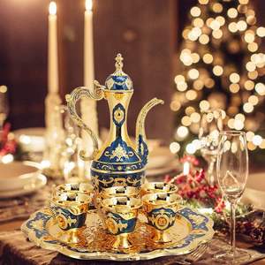 Taza de Té de Aleación de Zinc Vintage de Lujo Ecológica Más Vendida de Dubái con Platillo - Product Image 4