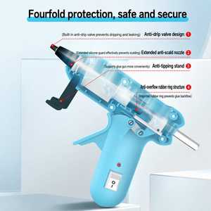 Pistolet à colle chaude mini 20W avec buse en aluminium de 7 mm anti-brûlure, 10 bâtonnets inclus, chauffe rapide pour loisirs créatifs et réparation de jouets - Product Image 4