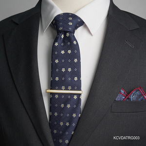 Clip de Corbata de Ágata Blanca Facetada Fengshui para Hombre, Chapado en Oro de 18K Premium - KCVDATRG003 |   Colección Tinh Vu |   Vietnam - Product Image 2