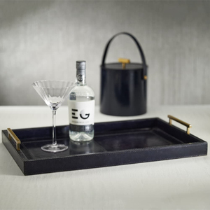 Premium <b>Black</b> <b>Tray</b> with Polished Brass Handles Ideal for Modern Dining Kitchen Use and Home Decoration - Product Image 4