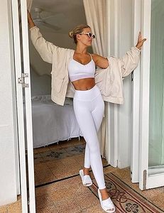 Service OEM Leggings pour femmes 100% coton, antibactériens, respirants, décontractés, pour la gym, longueur genou, meilleur prix pour la vente en ligne - Product Image 3