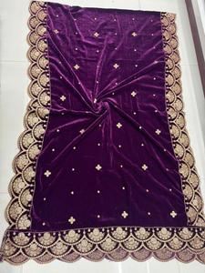 Velvet Wedding Dupatta Elegant <b>Scarf</b> and Shawl for Special Occasions - Product Image 5