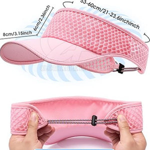 หมวกกันแดดโพลีเอสเตอร์สำหรับฤดูร้อน ขายส่ง เหมาะสำหรับกอล์ฟ เทนนิส วิ่ง น้ำหนักเบา สวมใส่สบาย สำหรับการเดินทาง - Product Image 3