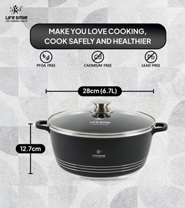 Olla de Cocina de Cerámica con Base Multicapa, Revestimiento Antiadherente de Cerámica, Apta para Horno - Product Image 3