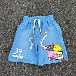 กางเกงขาสั้นผ้าฝ้าย100% สำหรับผู้ชายกางเกงจ๊อกกิ้งลำลองมีลวดลายสีพื้น - Product Image 3