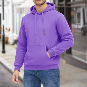Autumn Plus Size Hoodies for Men Breathable Custom Men's Pullover Polyester/Cotton Embroidered Solid <b>Pattern</b> Hooded Collar - Product Image 2
