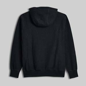 Sweat à capuche pour homme en molleton français délavé à l'acide avec fermeture éclair et coutures plates - Noir moucheté 100% coton, fabrication canadienne, style streetwear - Product Image 5