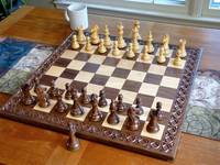 Top qualité jeu d'échecs en bois ensemble poli à la main en bois échiquier pour salon luxe échiquier intérieur Table décor