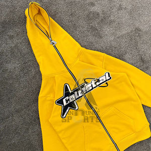 Sweats à capuche en coton avec logo personnalisé de haute qualité sweats à capuche pour femmes avec fermeture à glissière complète - Product Image 6