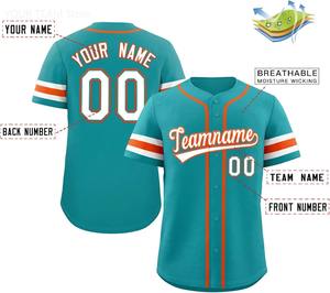 Maillots de baseball personnalisés pour hommes, femmes et jeunes, chemise boutonnée vierge, nom et numéro d'équipe personnalisés cousus - Product Image 1