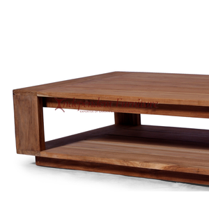 Natural Teak <b>Coffee</b> <b>Table</b> Minimalist Stylish Modern for Home Living Hotel Cafe - Product Image 2