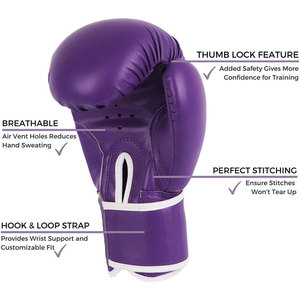 Guantes de Boxeo Morados 2026, Personalizados, de Alta Calidad, Ligeros, para Entrenamiento y Combate de MMA - Product Image 3