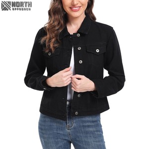 Veste en jean tendance de haute qualité pour femmes Jeans décontractés avec couleur noire Denim pour femmes Prix de gros à faible coût pas cher - Product Image 2