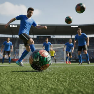 Ballon de football promotionnel en caoutchouc à surface texturée pour l'entraînement, les écoles, les clubs, les cadeaux d'événements ou la pratique récréative - Product Image 3