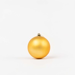 Gold <b>Plastic</b> Glitter Christmas Baubles 2pcs 15cm Diameter <b>Tree</b> Ornaments Festival - Product Image 5