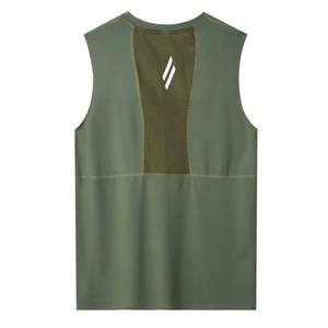 Camiseta sin mangas para correr para hombre, camiseta sin mangas transpirable de secado rápido, novedad de verano, diseño estampado, estilo de empalme, chaleco deportivo para correr - Product Image 6