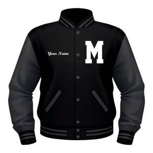 Blouson universitaire en laine pour homme, style Letterman, coupe droite, col montant, coupe-vent, décontracté, streetwear, service OEM - Product Image 5