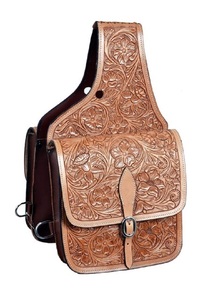 Meilleure vente de sac de selle de cheval en cuir véritable de haute qualité Western Trail Tooling Carving - Product Image 2