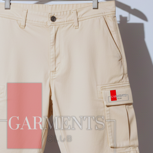 Pantalones Cortos Cargo para Hombre, de Sarga de Algodón, 240 GSM, con Logotipo Personalizado, Multibolsillos, Casuales y Utilitarios - Product Image 1