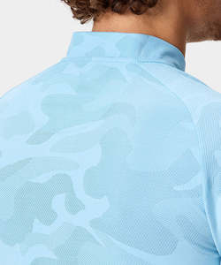 Polo de Camuflaje de Diseño Personalizado de Alta Calidad para Hombre, Transpirable, Ligero, sin Cuello, para Golf, Azul Claro - Product Image 4
