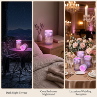 Bougie LED sans flamme rechargeable à télécommande, personnalisable avec photo, impression UV, écologique, à changement de couleur, pour la maison, les mariages, Pâques