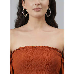 Deebaco Women's Off-The-Shoulder Balloon Sleeve Mini <b>Dress</b> A-Line Solid Smocking Chiffon <b>Loose</b> Fit Summer Cocktail <b>Dress</b> - Product Image 2