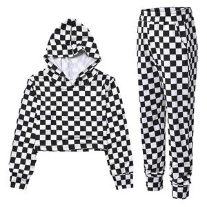 Ensemble haut de gamme unisexe pour femmes, vêtements de sport d'hiver, décoration à boutons, pantalon de jogging à motif solide, pantalon de survêtement à capuche, survêtement - Product Image 1