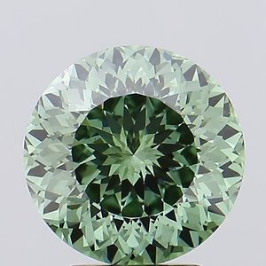 Forma redonda Corte portugués 2.74ct Fancy Vivid Green VS2 | Diamante cultivado en laboratorio Suelto - Product Image 1