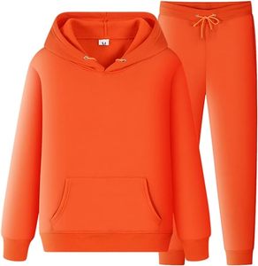 Ensemble de survêtements à capuche en molleton 2 pièces pour homme respirant, écologique, anti-boulochage, impression en relief à motif uni - Product Image 6