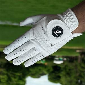 Los mejores guantes de golf de cuero Cabretta blanco con logotipo personalizado, tela transpirable, guantes de golf de piel de oveja duraderos de Material suave con logotipo personalizado - Product Image 5
