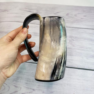 Taza de cuerno Taza de cerveza Taza de cuerno para beber para hombres y mujeres Precio barato Buena calidad Venta caliente Taza de cuerno de Venta caliente natural - Product Image 1