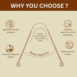 Venta del proveedor de la India Cuidado bucal de viaje Limpiador de lengua en forma de U Raspador 100% Cobre Mal aliento Tratamiento Hecho de acero inoxidable - Product Image 6