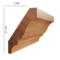Collection de moulures de plafond d'angle en bois de cerisier écologiques au design moderne, surface lisse imperméable, directement de l'usine