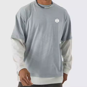 Vente chaude Double Couche T-Shirt Respirant Double Couche T-Shirt Hommes Confortable Streetwear Double Couche T-Shirts - Product Image 5