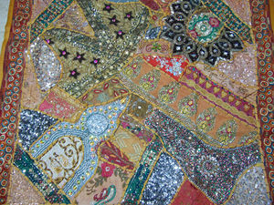 Handmade Traditional Indian Cotton <b>Table</b> <b>Cover</b> Hand Embroidered Luxury Tablecloth with Beautiful Indian Patterns for Dining - Product Image 5