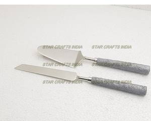 Nouveau cadeau de noël et dessert de fête de mariage couteau de mariage en acier inoxydable et résine et ensemble serveur de gâteau pour le bureau et la maison - Product Image 3