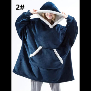 Sudadera de Forro Polar Tejida a Crochet Extra Grande de Alta Calidad para Invierno, Sudadera con Mangas Largas de Franela, Sudadera Gigante con Capucha para Mujer y Hombre - Product Image 1