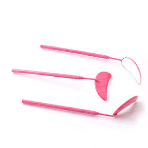 Miroir cosmétique multifonctionnel à long manche en acier inoxydable pour maquillage de beauté et greffage d'extension de faux cils - Product Image 1