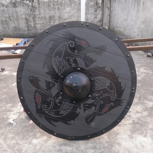 Autentico medievale ~ Fenrir indossato dalla battaglia ~ battaglia scudo vyking battaglia ~ scudo pronto scudo norreno viche guerrieri scudo, dal produttore di coltelli - Product Image 6