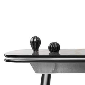 Lujo Marmaris negro MDF patas de acero inoxidable mesa de comedor para seis personas para Hotel apartamento restaurante uso muebles de comedor - Product Image 4