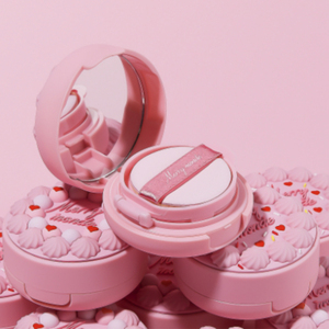 Cuscino fondotinta 3 colori con tinta utilizzabile per le labbra e guancia vari colori naturali della pelle del tono della pelle sana - Product Image 2