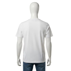 Plain Dyed Nylon Cotton Men <b>T</b> <b>Shirt</b> Anti Pilling Fabric Breathable Stretch Daily Wear Custom Logo Printing Wholesale Apparel - Product Image 2