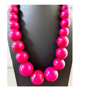 <b>Chunky</b> <b>Beaded</b> Resin <b>Necklace</b> Natural Buffalo Horn <b>Necklace</b> Handmade Indian Product - Product Image 6