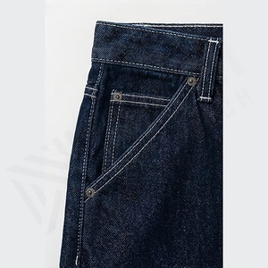 Jeans droits à jambes larges décontractés pour hommes, fabriqués sur mesure, couleur personnalisée, denim de qualité supérieure - Product Image 5