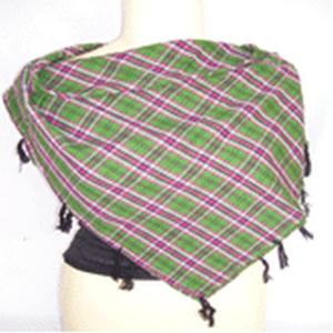 Écharpe légère en coton à carreaux à col carré pour femme - Cadeau d'été - Product Image 3