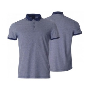 Camisas Casuales Sólidas de Alta Calidad al por Mayor de Jersey de Poliéster/Algodón para Hombre, Transpirables, con Bordado Personalizado y Estampado de Manga Corta - Product Image 4