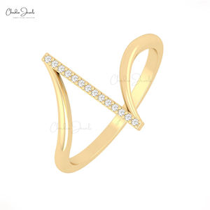 Bague unique en diamant noir taillé rond de 0.9mm faite à la main en or fin 14 carats bague minimaliste torsadée fabricant de bijoux approvisionnement direct - Product Image 5