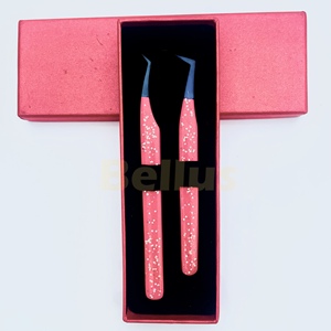 Outil de précision Elite Custom Lash Branding Acier inoxydable résistant à la rouille avec option multi-pointes Pince à cils enduits de gel - Product Image 3